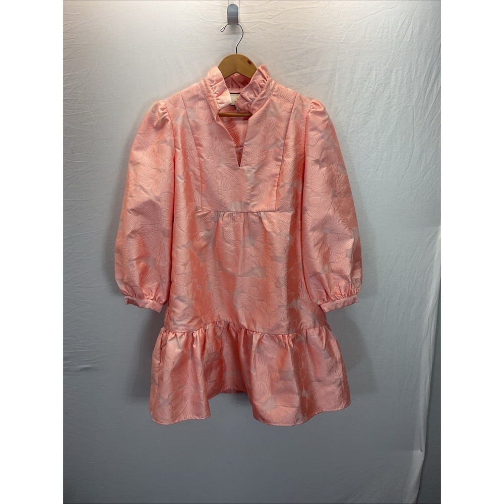 TUCKERNUCK Bellini Fil Coupe Pink Palmerston Mini Dress Sz L Spring Easter Party - Picture 4 of 13